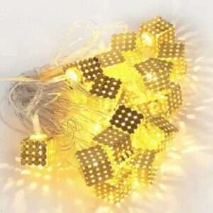LUCES CUBOS METALICOS X20 A PILA
