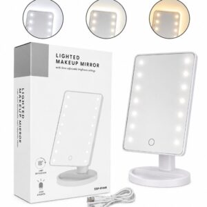 ESPEJO C 16 LEDS USB Y PILA TOUCH 3 COLORS
