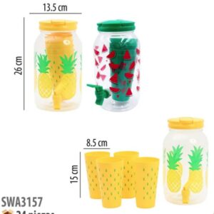DISPENSER BIDON BEBIDA C 4 VASOS - TERERE