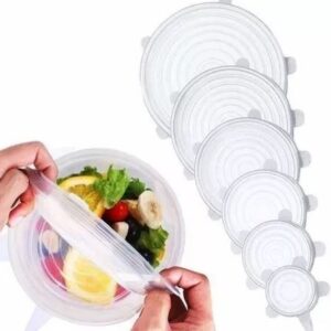 TAPAS DE SILICONA X6PCS