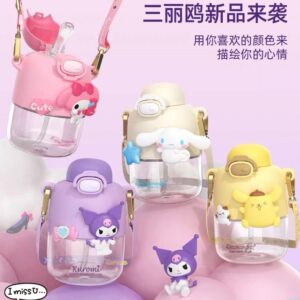 BOTELLA DE AGUA SANRIO 550ML COD.30071-1 azul y amarillo