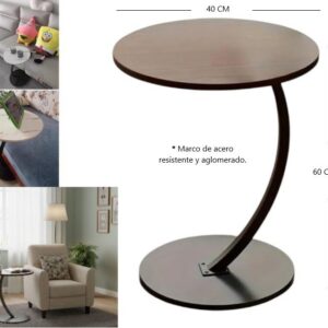 MESA DE APOYO MULTIUSO COFFEE TABLE 40CM DIAMETRO X 60CM ALTO