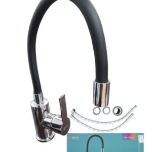 GRIFERIA ORYX FLEXIBLE GOMA NEGRA