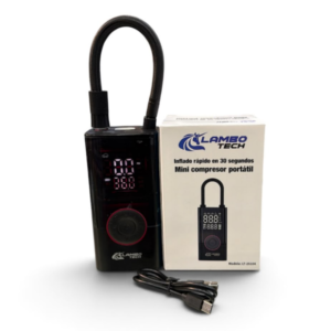 COMPRESOR AIRE LAMBO USB RECARGABLE C VISOR