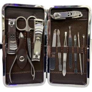 SET DE MANICURA 12PCS CAJA S-2406 PLATEADO