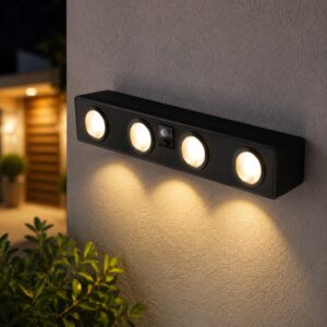 LAMPARA SOLAR DE PARED (4 BOMBILLAS)