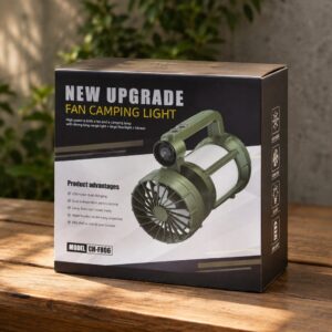 LÁMPARA-VENTILADOR MULTIFUNCIÓN 3 EN 1 (CARGA USB/SOLAR)