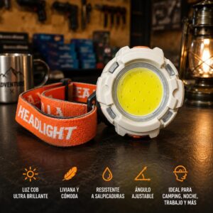 LINTERNA MINERA LED RECARGABLE - CON CLIP