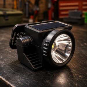Linterna Frontal LED Recargable con Carga Solar y USB-C – Luz de Alta Potencia