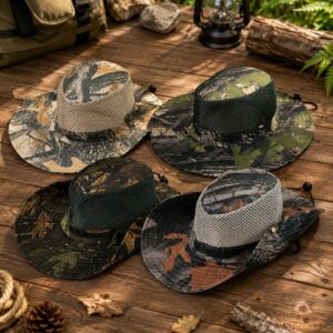 Sombrero Australiano Camuflado con Malla de Ventilación