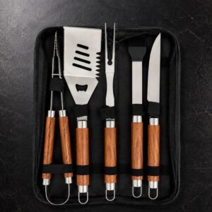 Set de Utensilios para Parrilla y Asado con Estuche