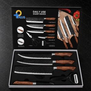 Set de Cuchillos de Cocina Plus con Pelador – Mango Símil Madera