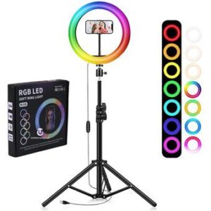ARO LED 12" (31CM) RGB TRIPOD 2.1 MTS MJ-33