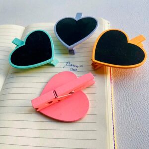 Clip x 6 Con Aplique Corazón