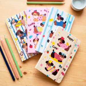 CUADERNO C/ELASTICO PUPPY 15 X 21 CM.