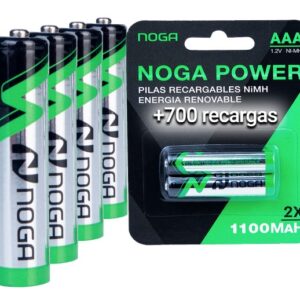 PILA RECARGABLE NOGA AAA 1.100 BLISTER X2PCS