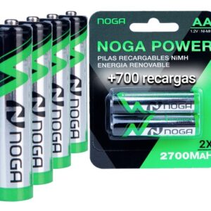 PILA RECARGABLE NOGA AA 2.7 BLISTER X2PCS