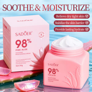 CREMA FACIAL HIDRATANTE CALMANTE CON ALOE VERA ROSA 50G