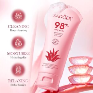 LIMPIADOR FACIAL CALMANTE CON ALOE VERA ROSA 100G