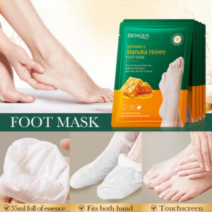 MASCARILLA EXFOLIANTE Y SUAVIZANTE PARA PIES CON MIEL DEMANUKA Y VITAMINA E 35ML01598