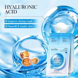 MASCARILLA FACIAL 3 PASOS HIDRATANTE CON ACIDO HIALURONICO 0.8ML+0.8G+25G