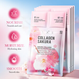 MASCARILLA FACIAL 3 PASOS CON COLAGENO Y FLOR DE CEREZO 0.8G+0.8ML+25ML