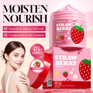MANTECA CORPORAL HIDRATANTE CON VITAMINA C Y FRUTILLA 200G
