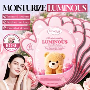 MASCARILLA PARA PIES HIDRATANTE ILUMINADORA CON NIACINAMIDA Y ROSA 40ML/PAR