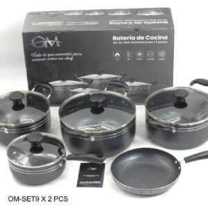 SET OLLAS OM X9PCS ANTIADHERENTE LUJO