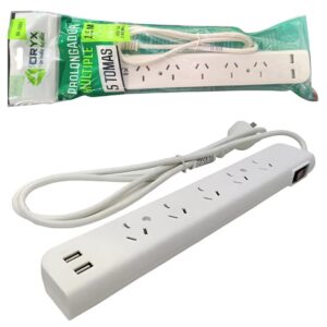 ALARGUE ZAPATILLA ORYX 5 BOCAS + 2USB