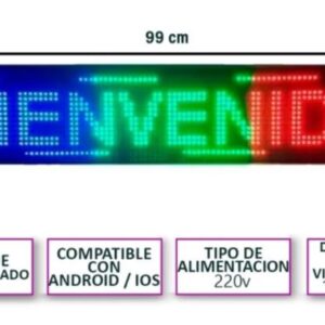 CARTEL LUMINOSO 3 COLOR VS-25M 100X20CMS