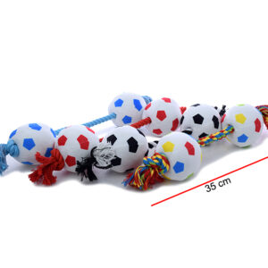 PELOTAS CON SOGA PARA MASCOTAS 35CM