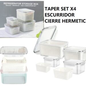 TAPER SET X4 CON ESCURRIDORES