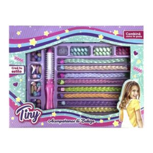 MAQUINA PARA HACER TRENZAS CON SET DE BIJOUTERIE TINY 33 X 25 X 3 CM EN CAJA