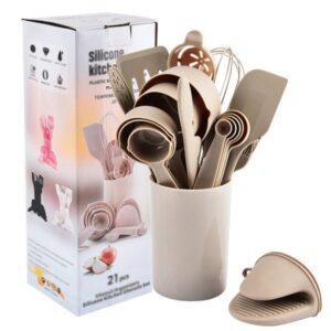 SET DE UTENSILLOS X21PCS SILICONA COLORES
