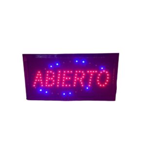 CARTEL "ABIERTO" ABIERTO LUMINOSO