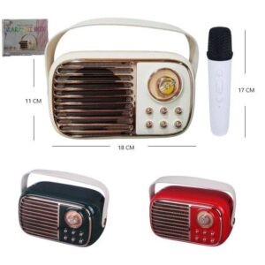 RADIO VINTAGE C/MICROFONO KARAOKE
