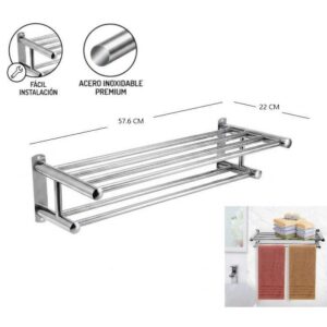 REPISA TOALLERO DOBLE PARA BAÑO