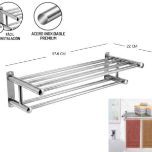 REPISA TOALLERO DOBLE PARA BAÑO