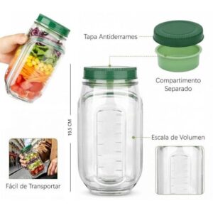 FRASCO PORTATIL PARA ENSALADAS