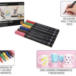 SET 12 MARCADORES PARA PORCELANA