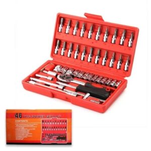 LLAVE TUBO 46PCS ROJA VALIJA T-263