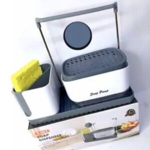 DISPENSER DE JABON 3 EN 1 C ESPONJA