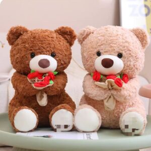 Oso con flor abrazable 45cm