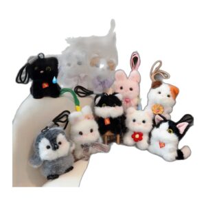 Llavero gato negro perfumado con bolita 14cm