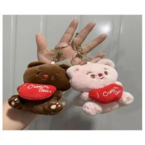Llavero peluche oso con corazón