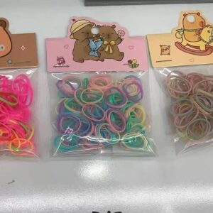 Mini Gomitas de Pelo de Colores x12