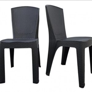 SILLA SIMIL RATTAN PLASTICA APILABLE
