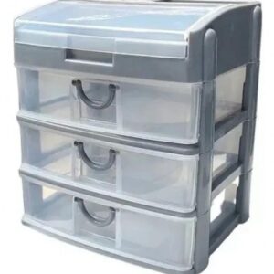 CAJA ORGANIZADORA CON 3 CAJONES PLASTICA