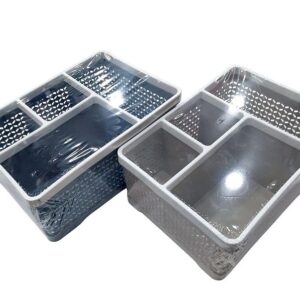 CAJA ORGANIZADORA CON 4 CAVIDADES PLASTICA